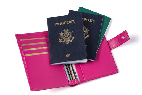 Passport Holder in Hot Pink